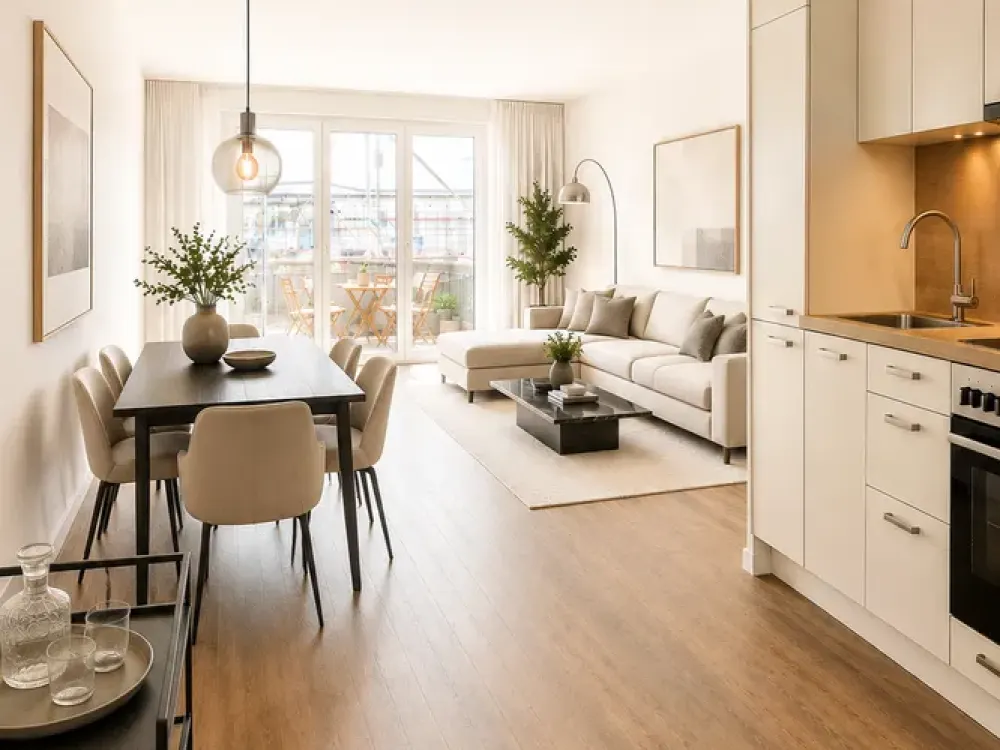 New Development Area Hannover KRONSRODE (A4): Fitted Kitchen, Balcony + Loggia, Daylight Bathroom, Guest WC, Underfloor Heating, Underground Parking