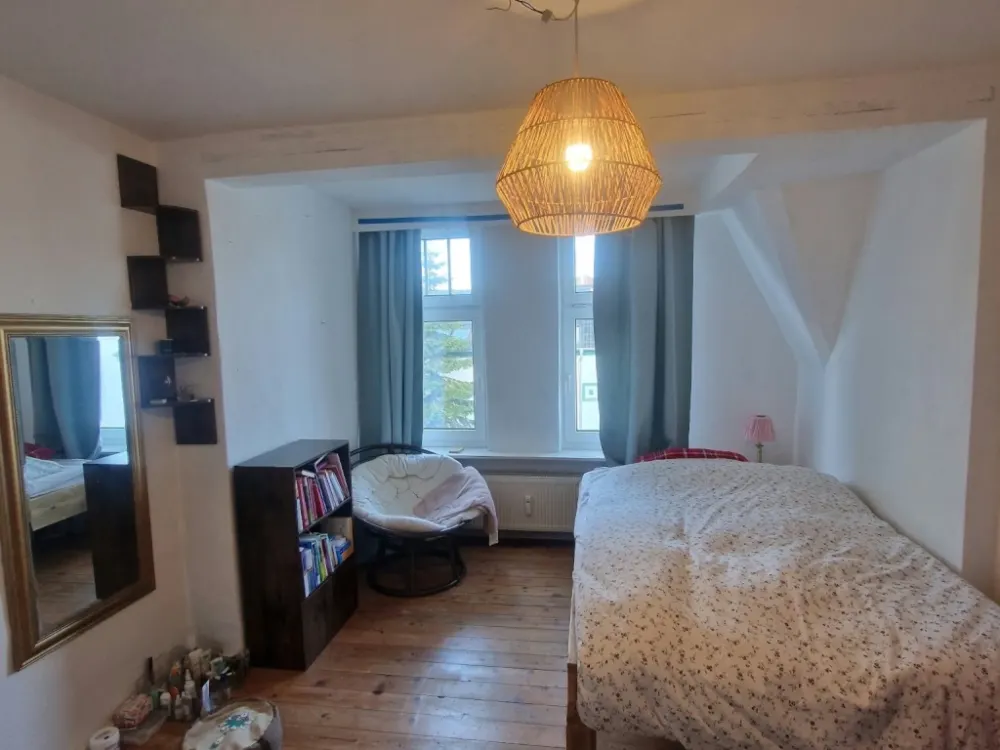 Two Rooms in Old Building Attic Apartment in a Good Location for Rent