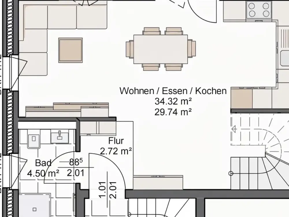 First occupancy! Spacious 3-room maisonette (approx. 80 m²) with balcony & 2 bathrooms in new building