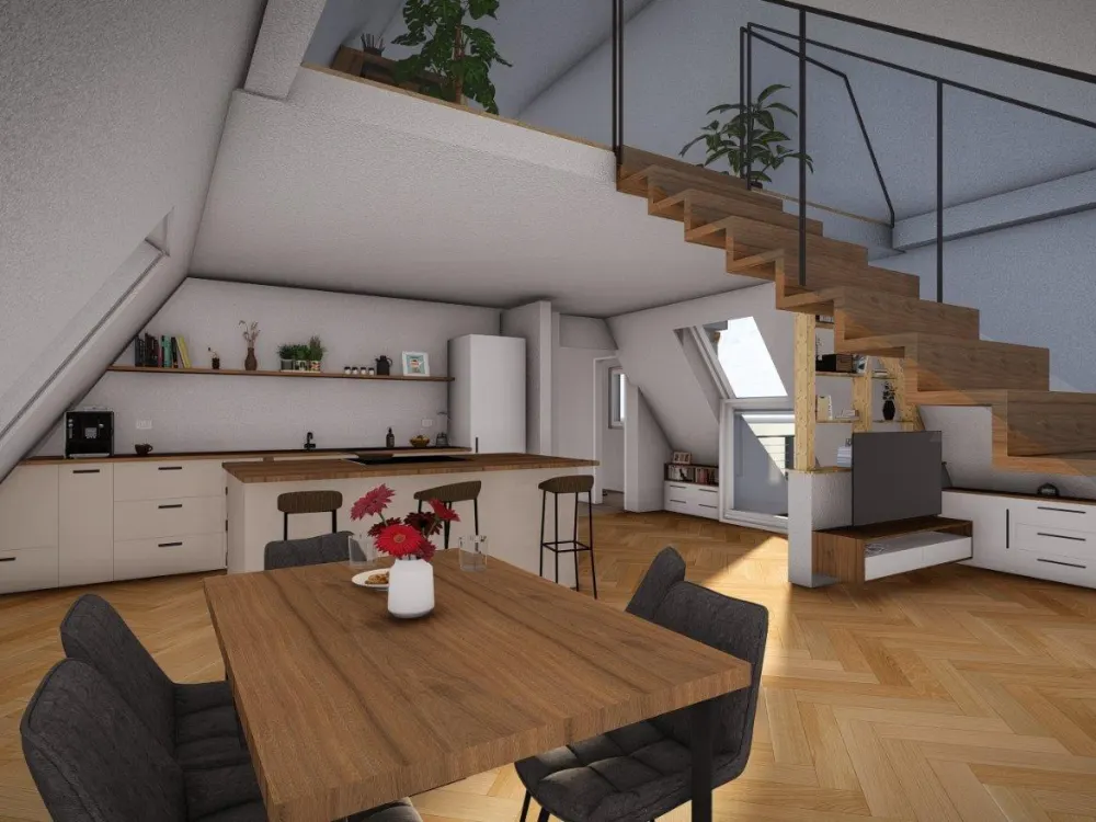 Maisonette Apartment, with Gallery and Balcony