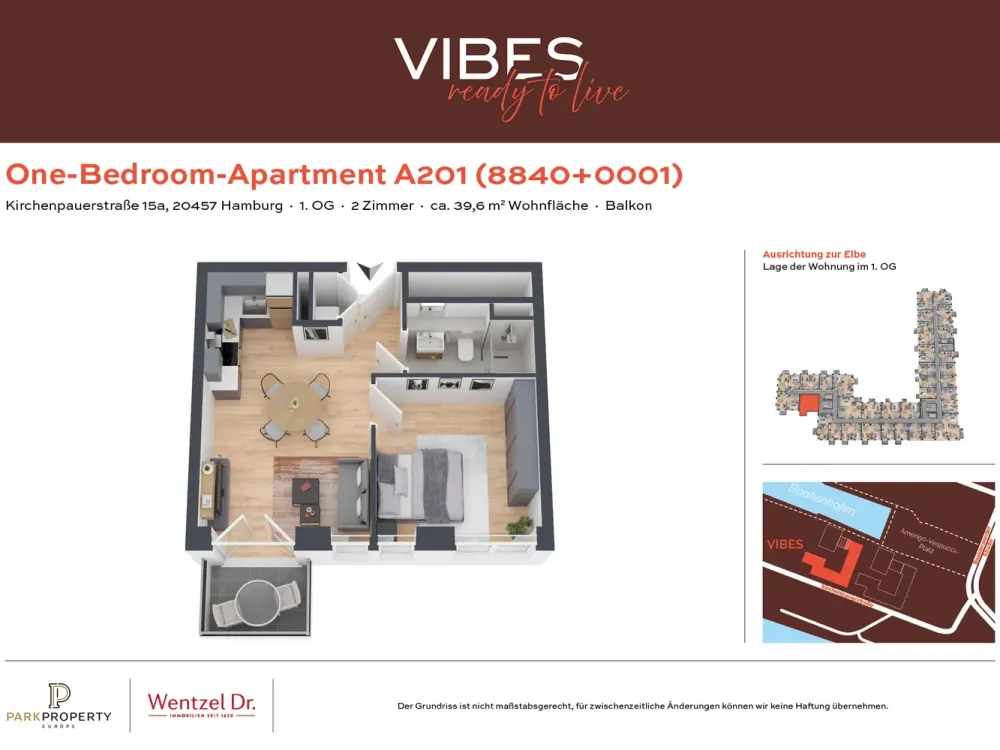 High-quality Furnished One-Bedroom Apartment with Balcony - Wentzel Dr.
