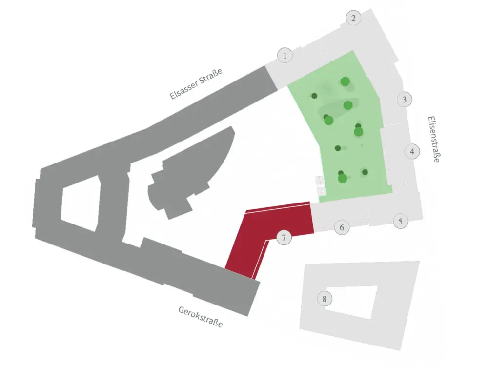 Szeneviertel Neustadt nur wenige Gehminuten entfernt