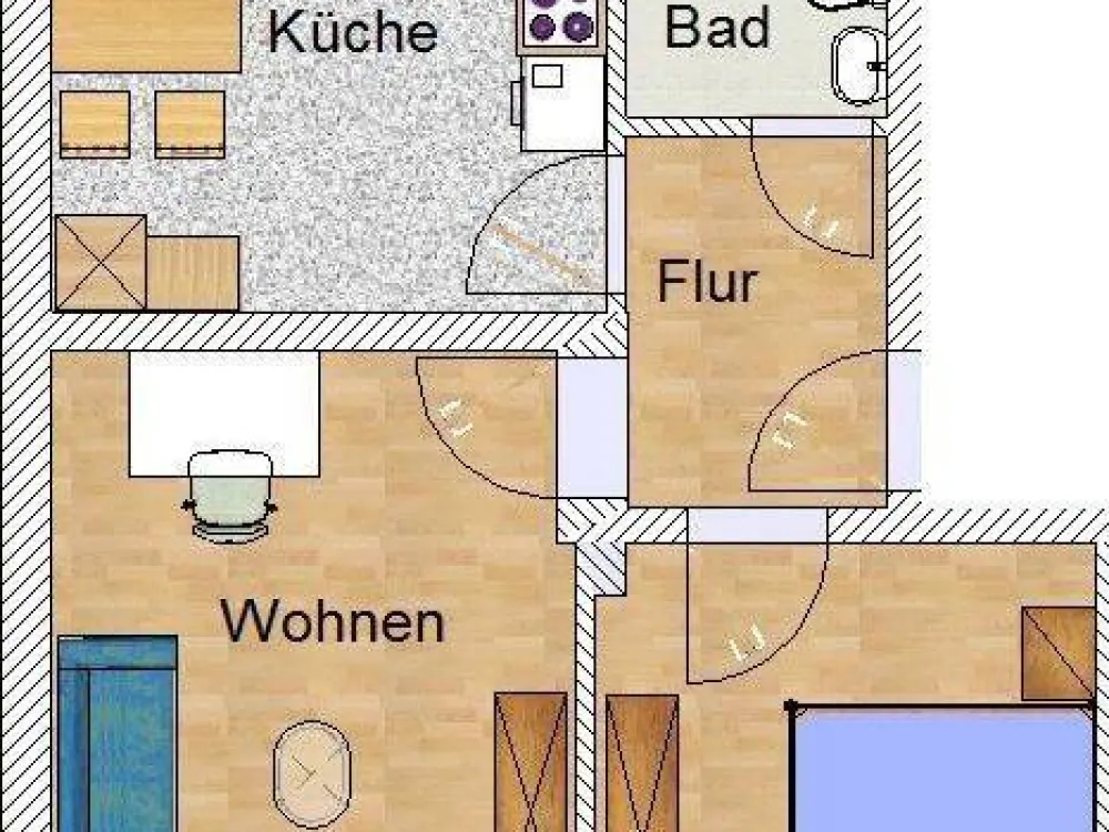 2-Zimmer-Wohnung mit Balkon in Ledeburg