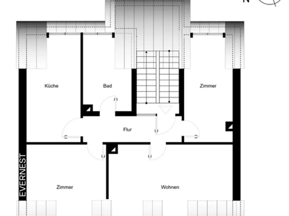 Living with Character: 3-Room Old Building in Karlsruhe