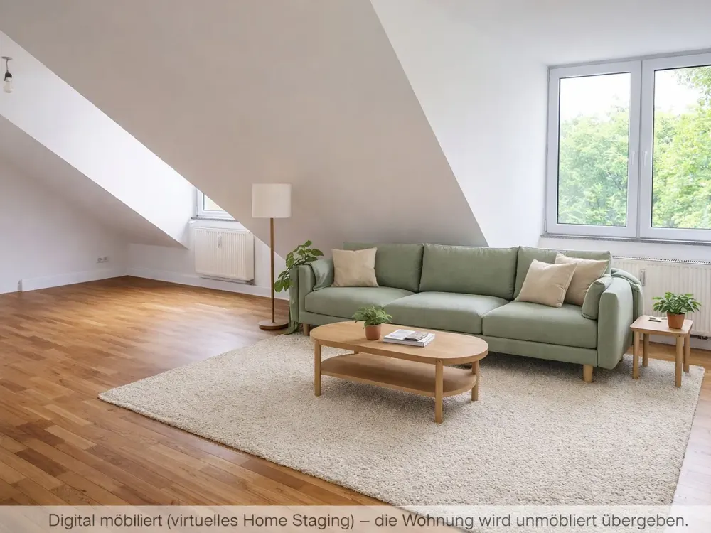 Renovierte 3-Zimmer-Dachgeschosswohnung (WG geeignet)
