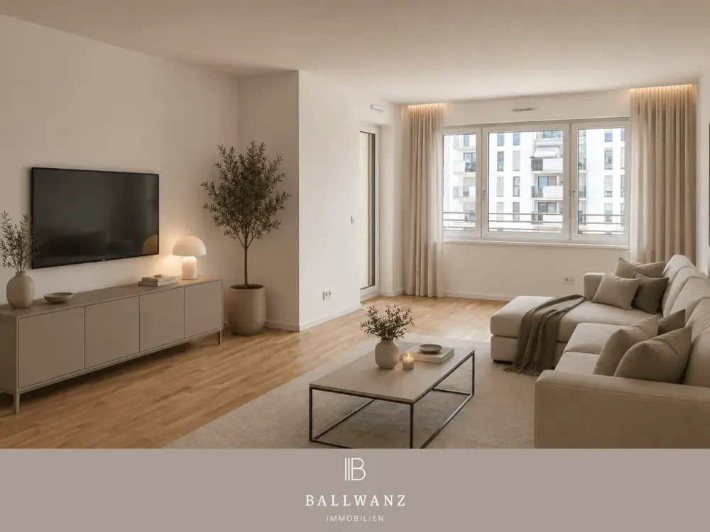 Drei Zimmer, eine Loggia und viel Licht