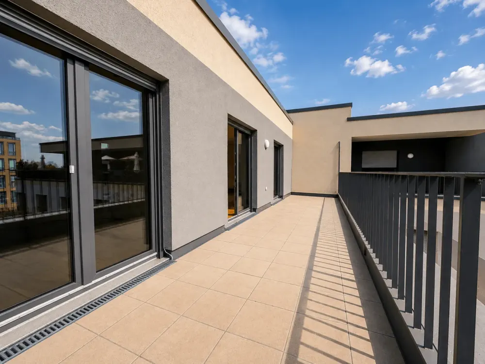 Exklusives Wohnen im Europaviertel - stilvolle 2-Zimmer-Wohnung mit Dachterrasse
