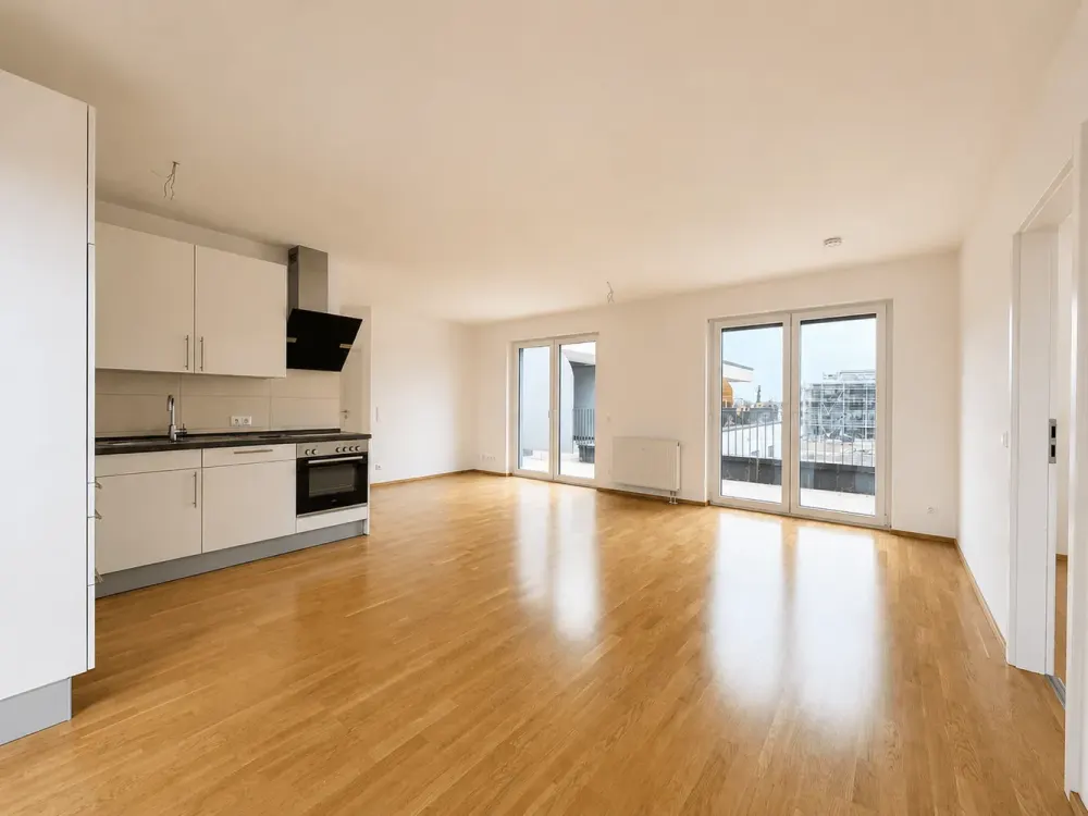 Exklusives Wohnen im Europaviertel - stilvolle 2-Zimmer-Wohnung mit Dachterrasse