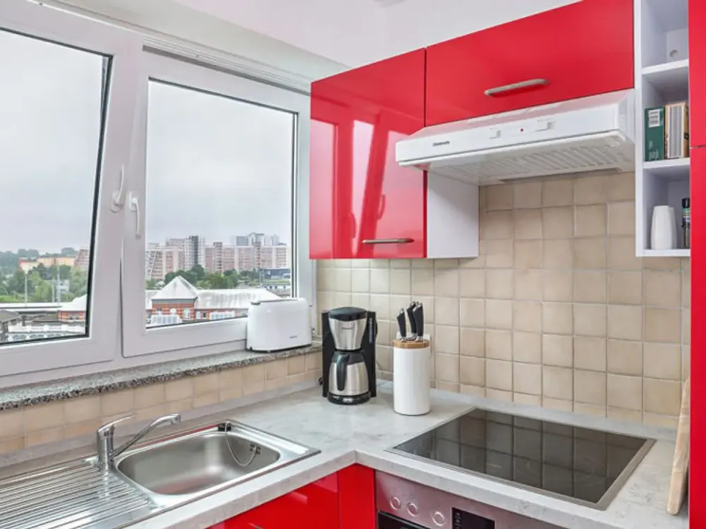 Modern Equipped City Apartments in Rostock with Built-in Kitchen and Balcony...!!!