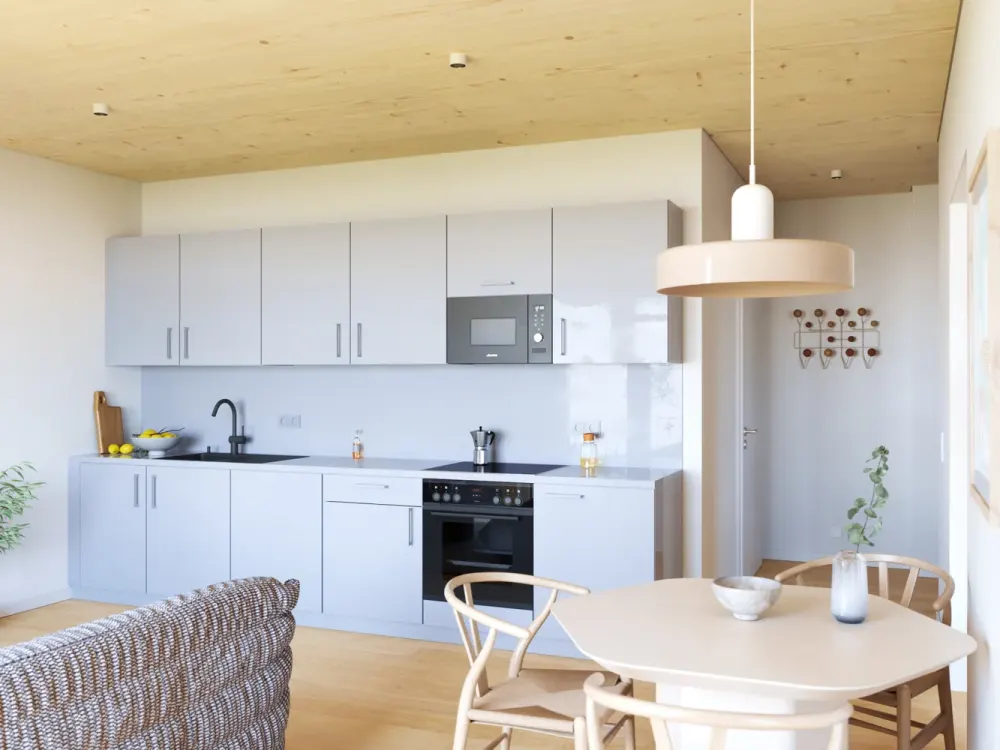 Offen gestaltete 2-Zimmer-Neubau-Wohnung