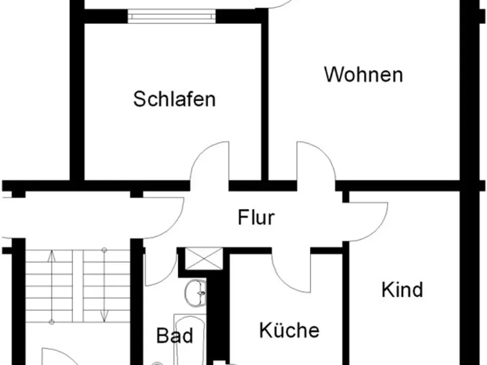 3-Room Apartment with Daylight Bathroom and XXL Balcony