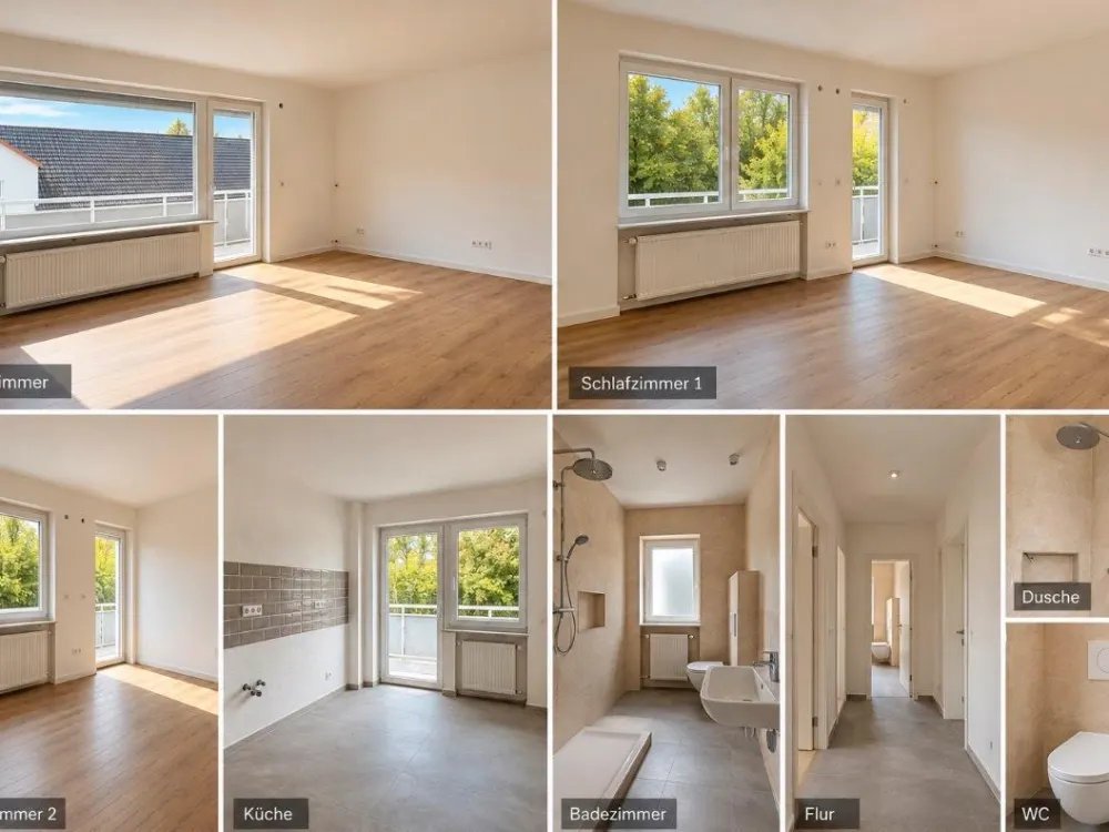 3-Room Apartment with 2 Balconies & New Kitchen in Prime Location
