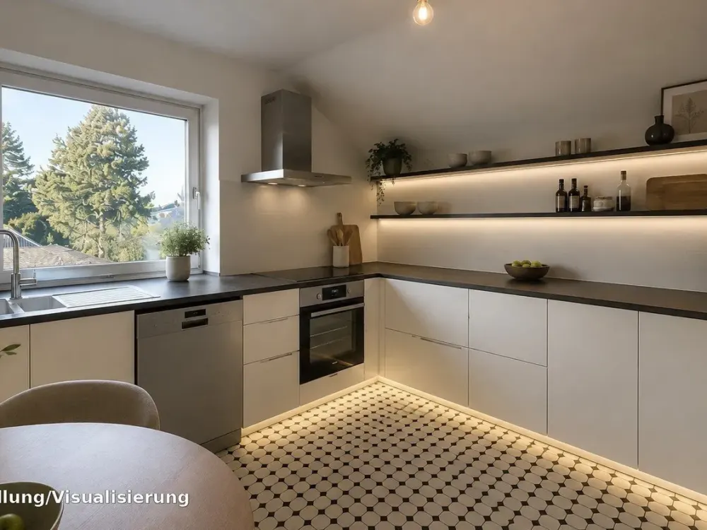 1. Rhine Location: Light-Flooded Maisonette Apartment with Rhine View