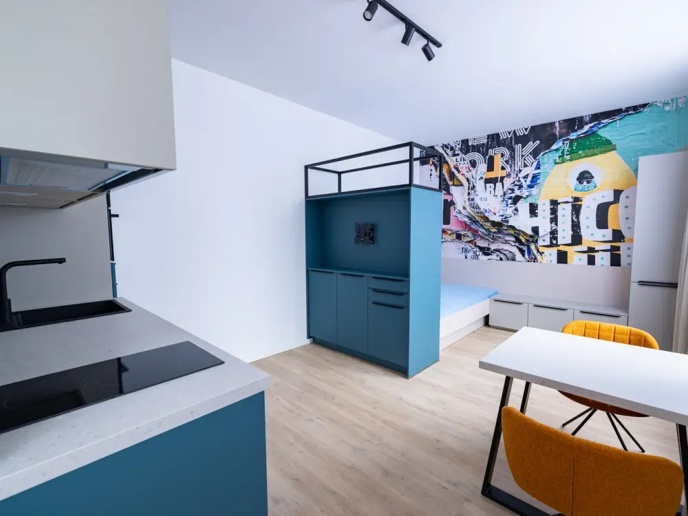 Charming 2-Room New-Build Apartment with Balcony and Fitted Kitchen