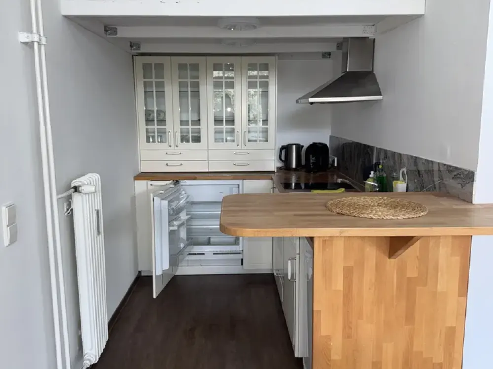 Möbliert 1 Zi Whg, gr Balkon, Keller, 1.OG für 2 Jahre