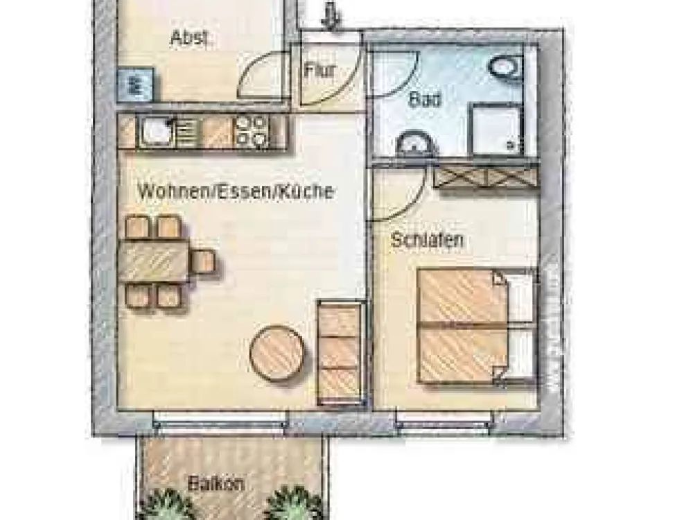 Attractive 2-Room Apartment in Quartier Silberborn