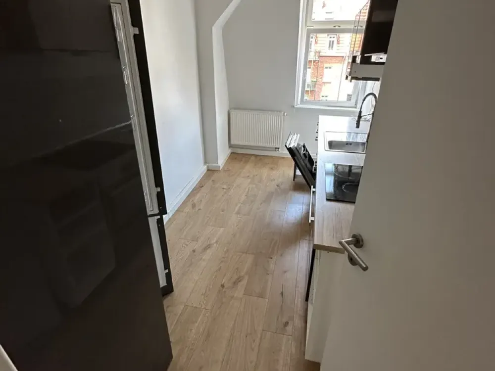 Top Renovated: 2-Room Apartment Including Built-in Kitchen and Garden in Andreasvorstadt
