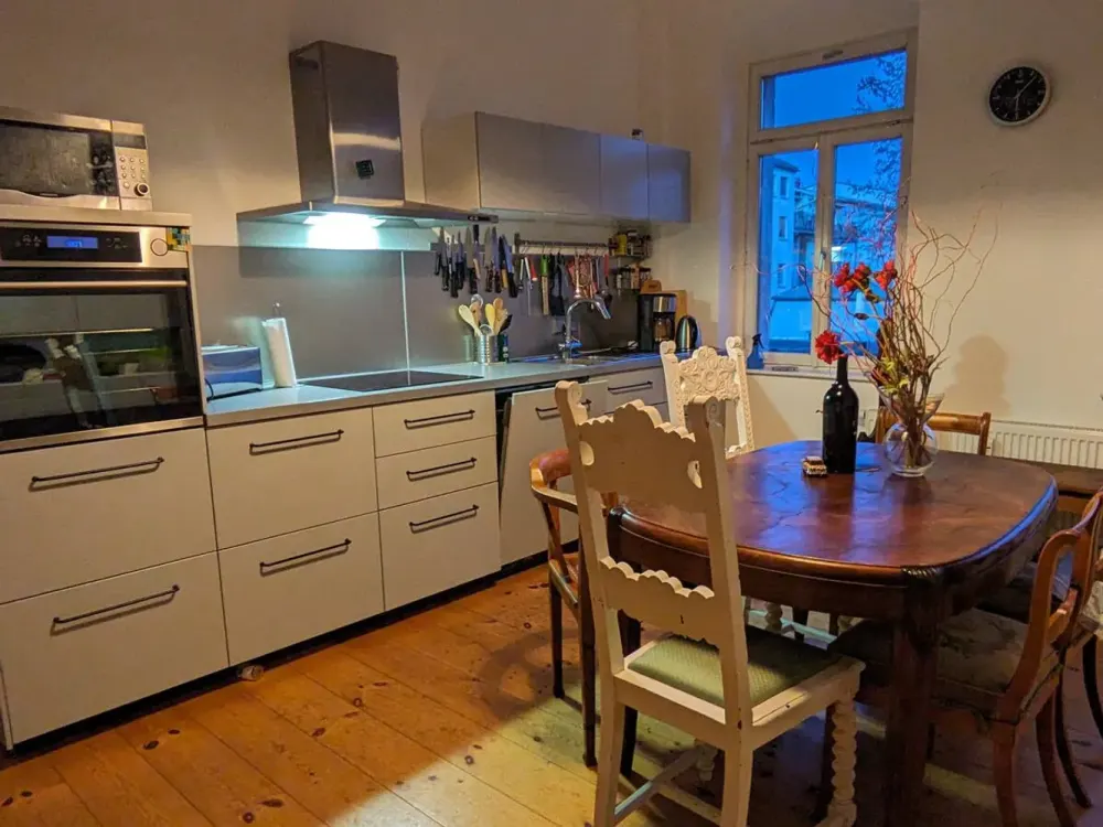 High-quality furnished old building apartment in the Dresden trendy district