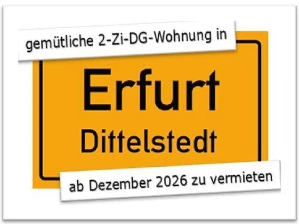 Cozy 2-room attic apartment in Dittelstedt for rent