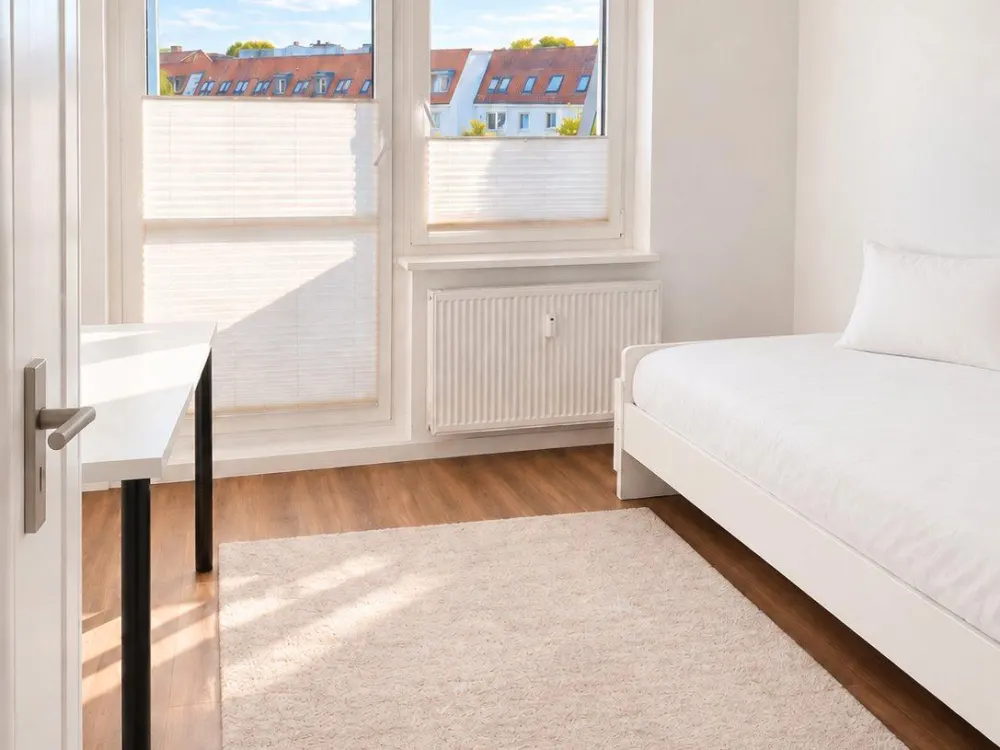 Bright, Furnished Shared Apartment Room in Berlin-Köpenick with Balcony