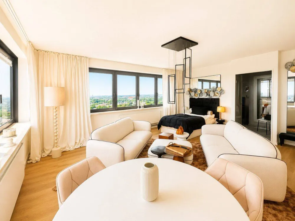 Fully furnished high-rise residence - 29th floor - panoramic views over Hamburg