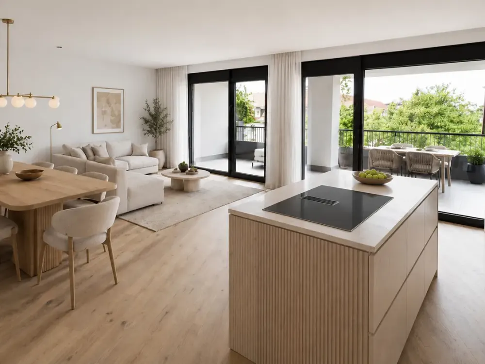 New Build in Schwabing: 3 Rooms, Open Living and Dining Area, Large Loggia with Evening Sun (3.18)
