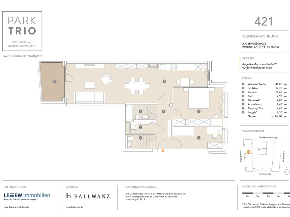 3-Zimmer-Wohnung mit Loggia und viel Platz zum Wohlfühlen