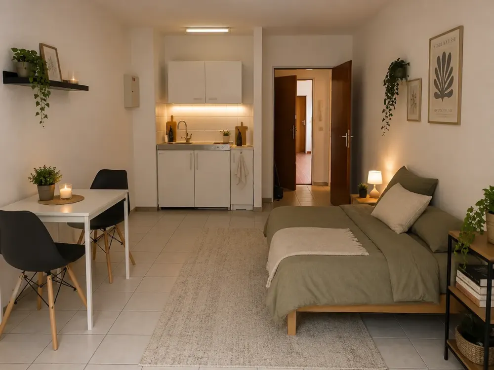 Studenten-Appartement mit Balkon und Küche