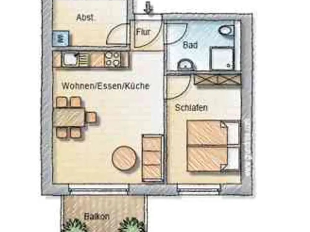 Attractive 2-Room Apartment in Quartier Silberborn