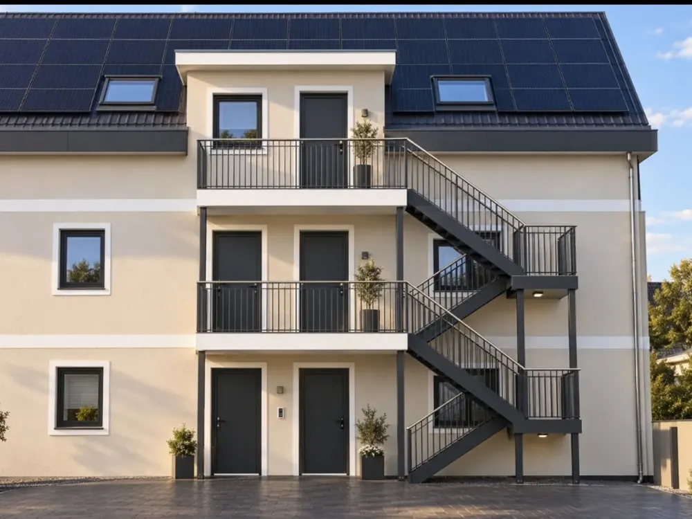 First occupancy in modern KfW40EE house in the attic