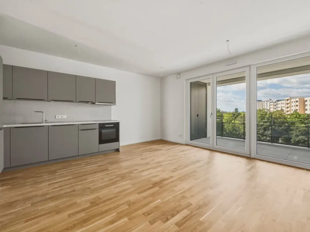 3-room apartment with fitted kitchen, parking space and high-quality features