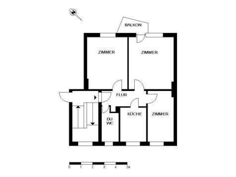 For the small family or two people - 2.5-room apartment