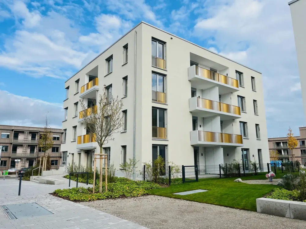 Neubau: Hochwertige 2-Zi.-Whg. mit Premium Küche, Südloggia & TG-Einzelstpl. in München-Feldmoching