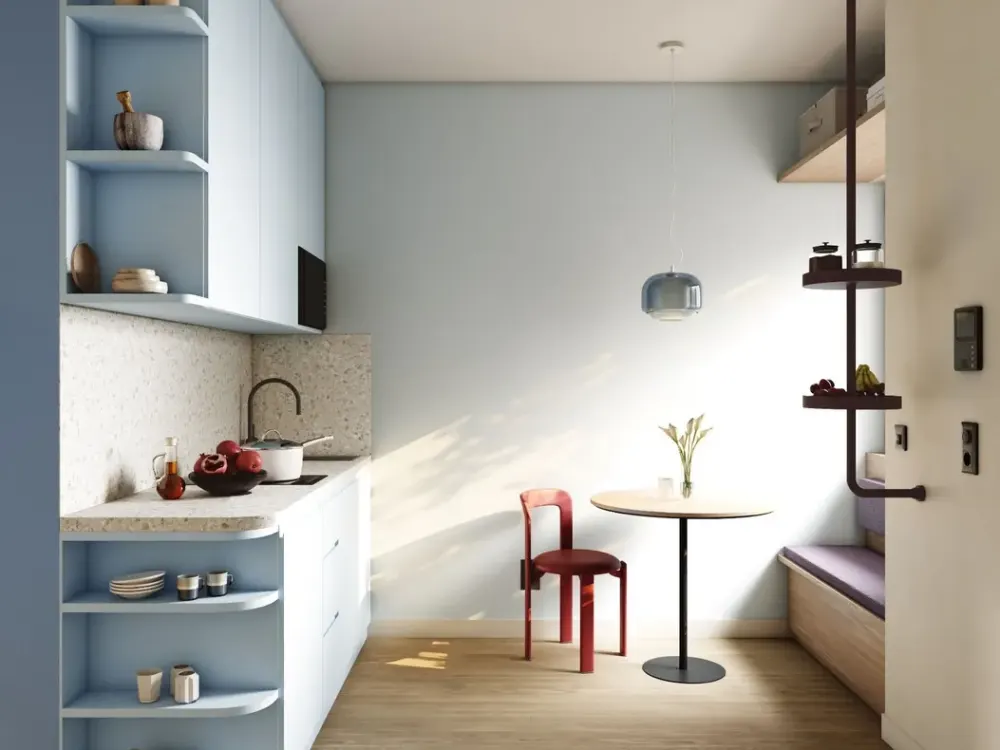 FRIEDRICH: Apartment mit Tischlermöbeln, Balkon u. Dachterrasse I BEG-40-Neubau I Erstbezug 01.10.!