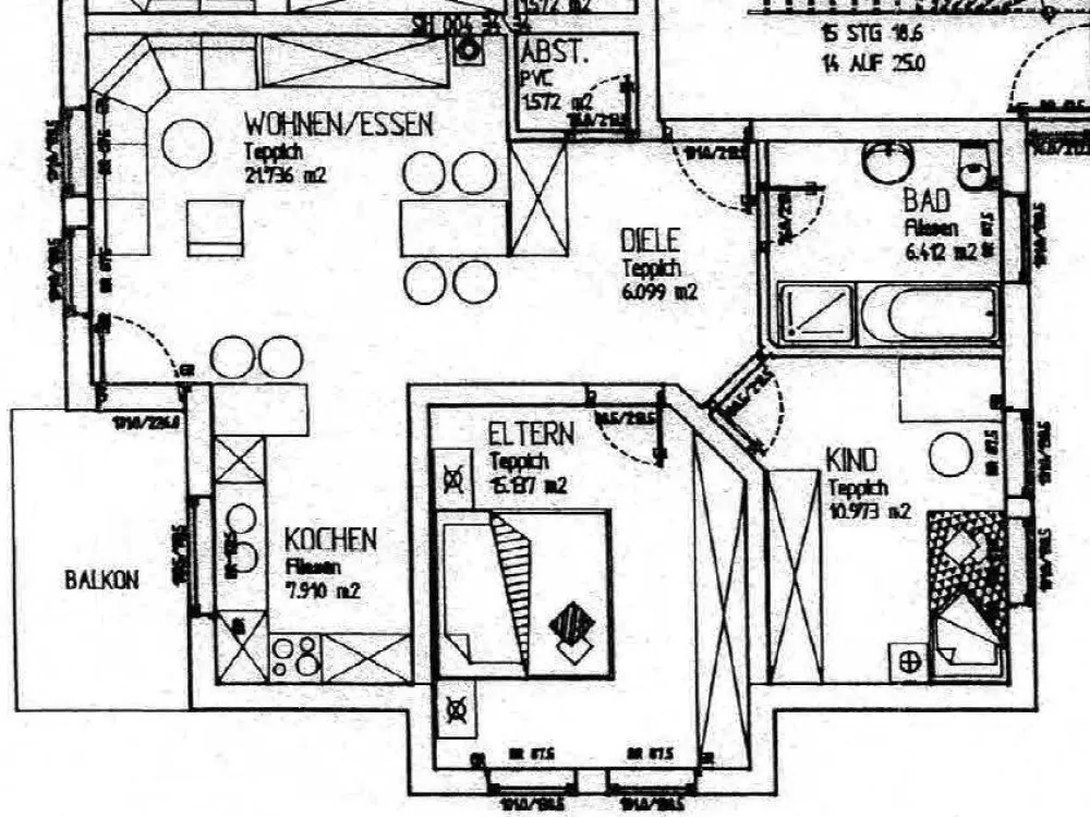 Top three-room apartment on the ground floor with terrace in Panitzsch