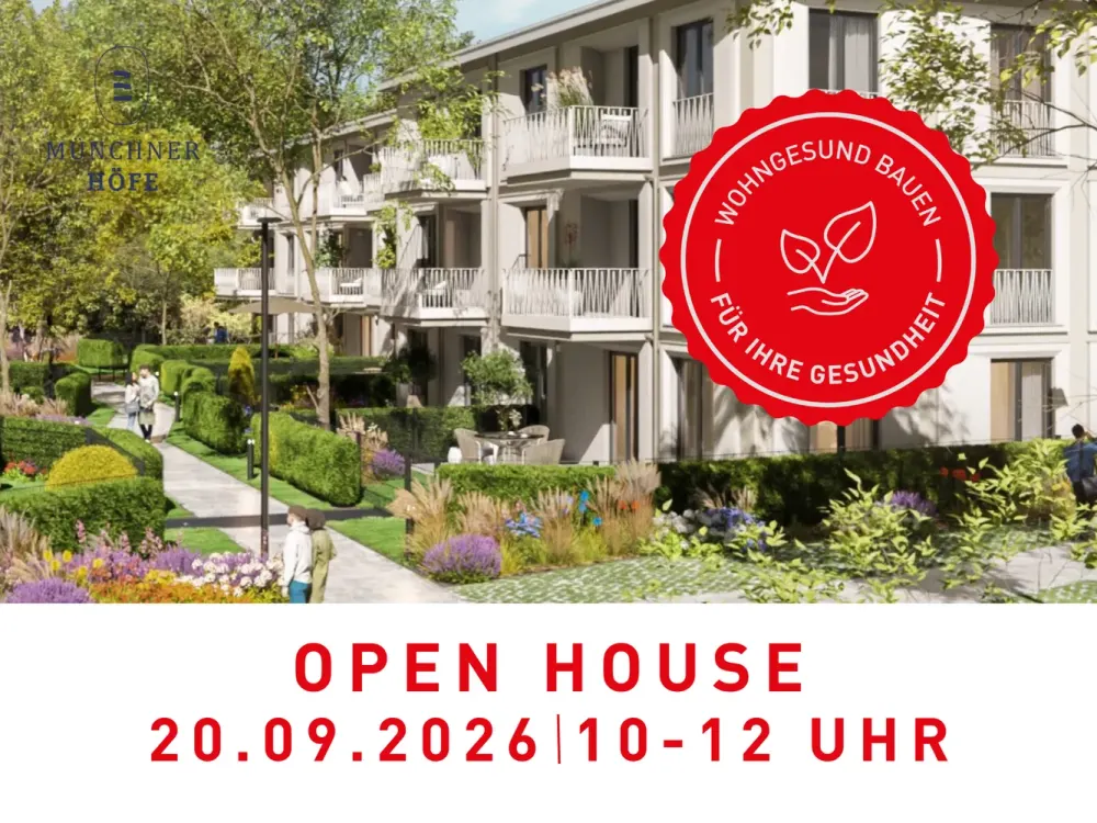 OPEN HOUSE | 20.09.26 | 10 - 12 Uhr | 4-Zimmer-Gartenwohnung | Erstbezug in München-Aubing