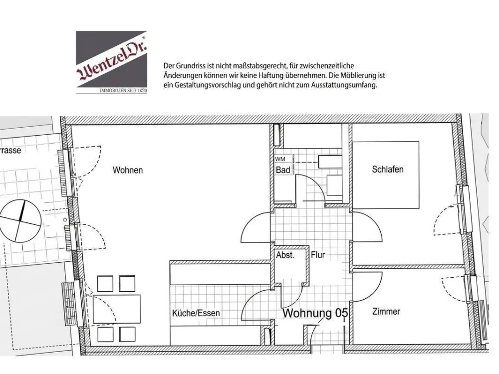 Moderne Erdgeschoßwohnung zur Miete mit Terrasse in Hamburg Barmbek-Süd - Wentzel Dr.