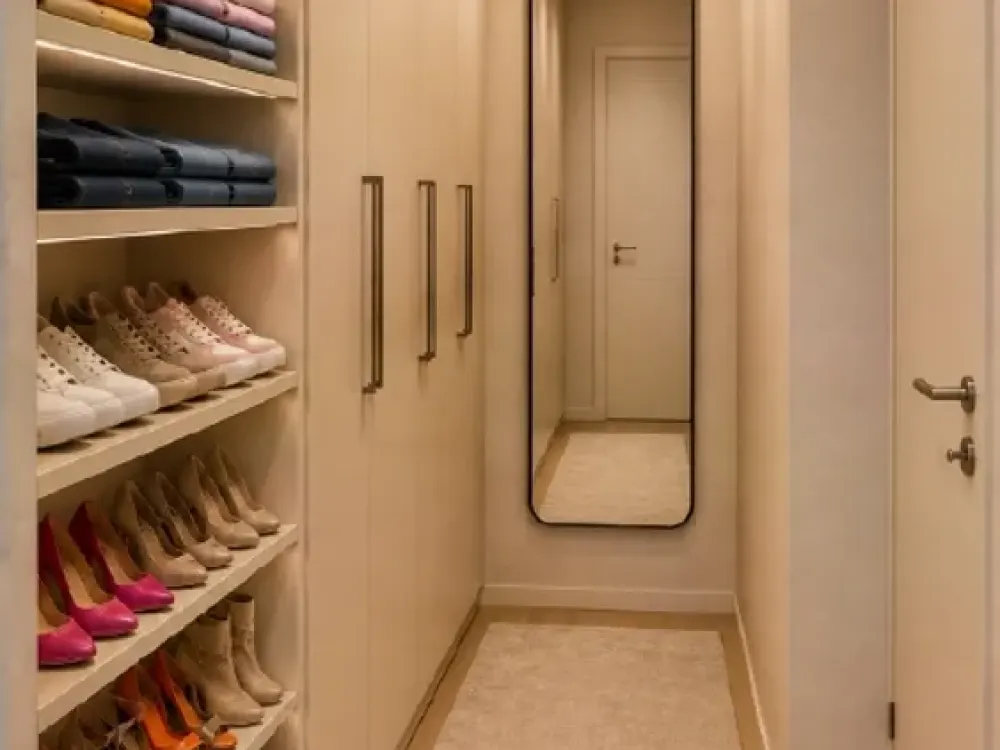Too many shoes? Not possible! Dressing room with 2-room apartment