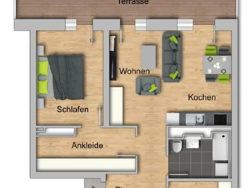 Too many shoes? Not possible! Dressing room with 2-room apartment