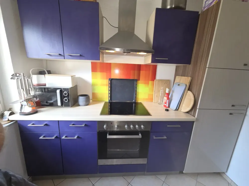 Geräumige 2 Zimmer Wohnung + grüner Südbalkon + TG-Stellplatz + voll möbliert