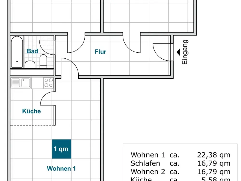 Your new 3-room apartment is waiting for you!