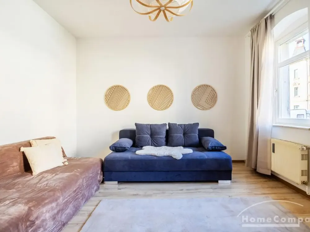 27301 HomeCompany Dresden Furnished 2-Room Apartment Suitable for Shared Living in Dresden-Pieschen m...