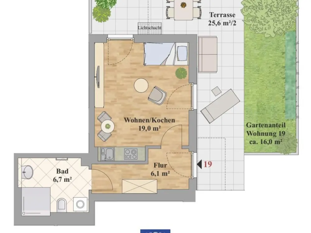 First occupancy in attractive new building! Terrace, private garden, barrier-free!