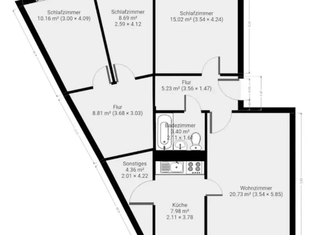 5-room apartment in Leipzig-Grünau for rent from October 2026