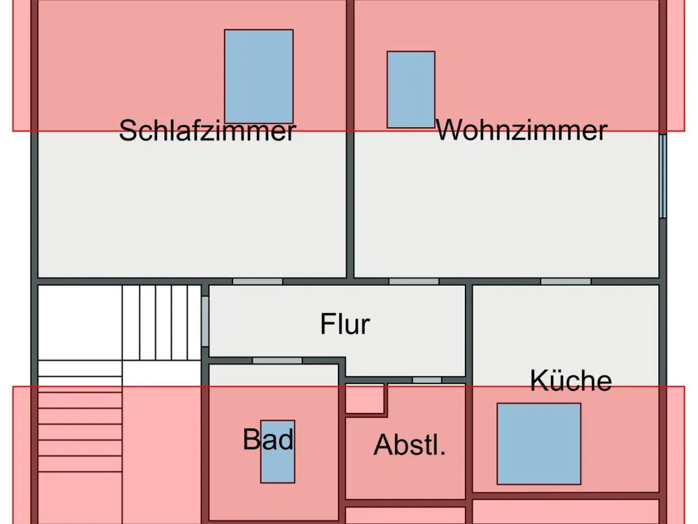 KA-Grünwettersbach / شقة علوية مكونة من غرفتين مشرقة ومعتنى بها مع مطبخ مجهز / متاحة من 01.11.2026