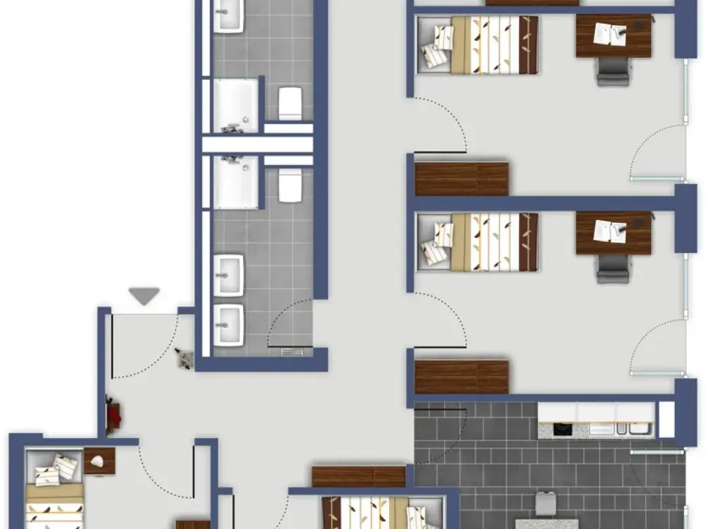 5-Person Shared Room for Students, Trainees and Pupils Available Immediately!
