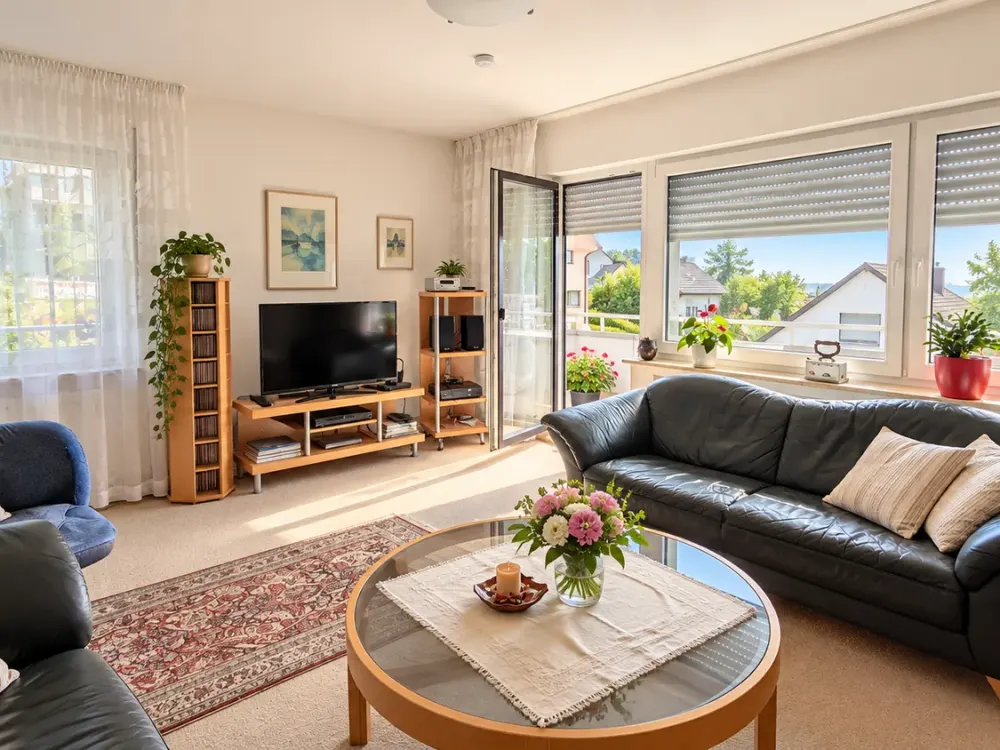 Spacious living in a quiet location, modernized 3.5-room apartment of 108 m², balcony, garage