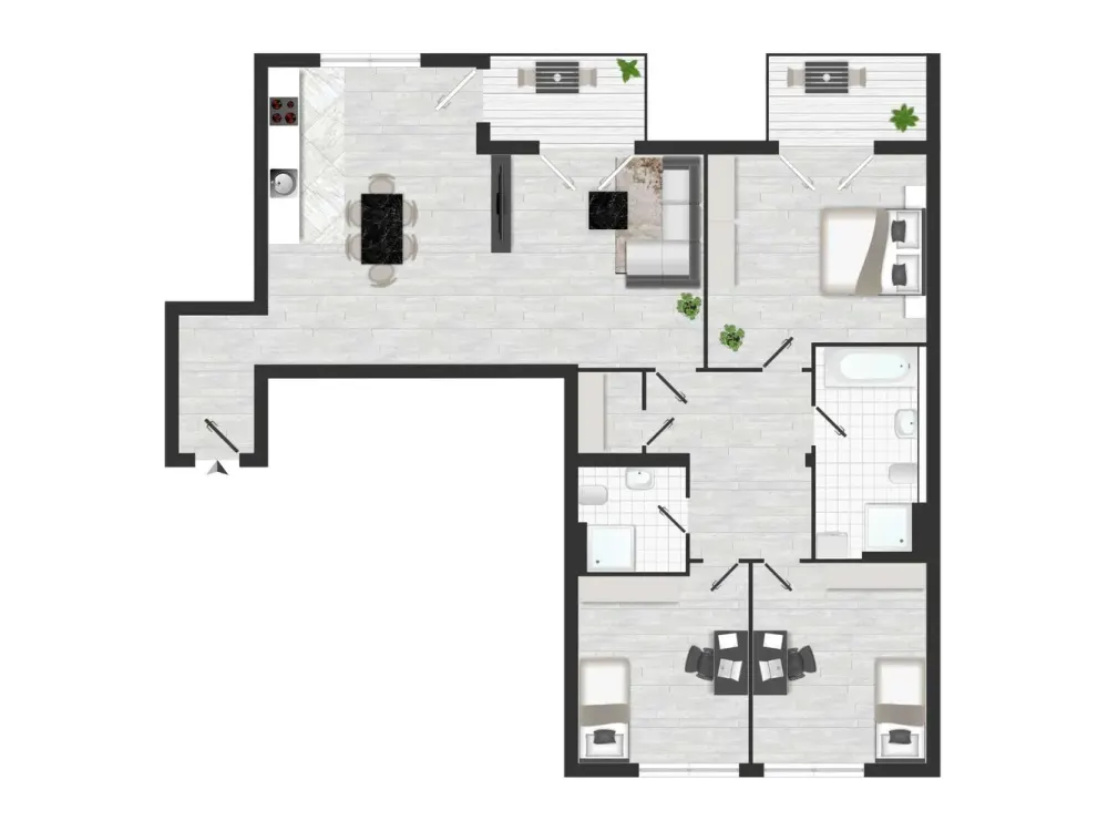 TOP Location - 4 Rooms | 2 Bathrooms | 2 Balconies | Underground Parking
