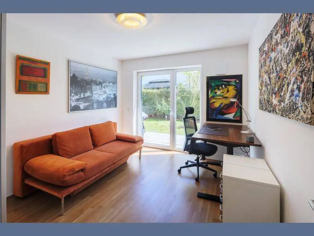 Furnished: Garden Apartment in Modern Residential Complex in Trudering