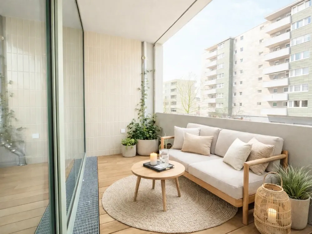 NEW BUILD - 2-Room Apartment with Balcony, Fitted Kitchen and Shower Bath